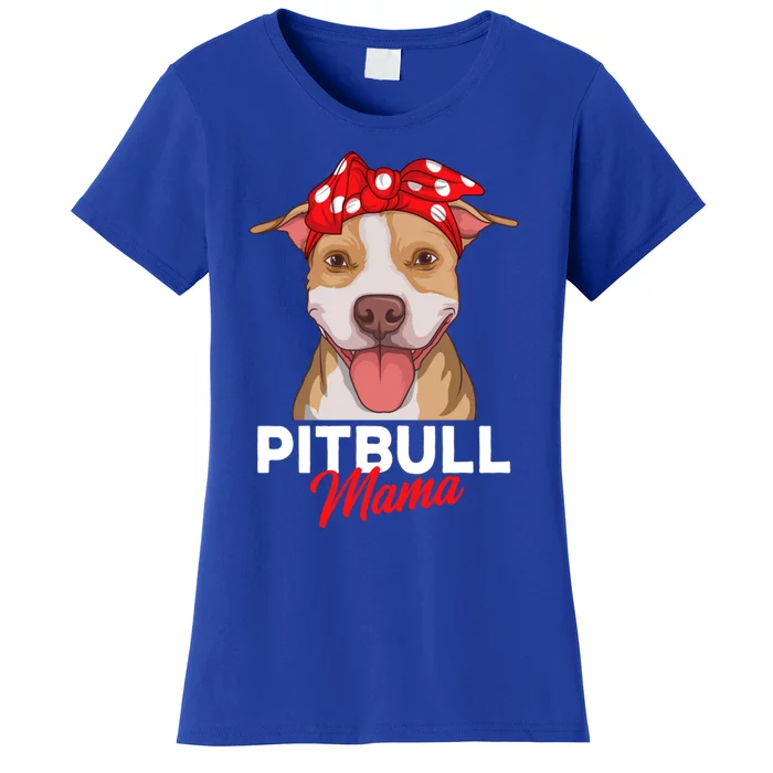 Pittie Mama Pitbull Dog Mom Funny Mothers Day Funny Gift Women's T-Shirt