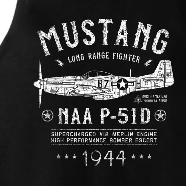 P51 Mustang Ladies Tri-Blend Wicking Tank