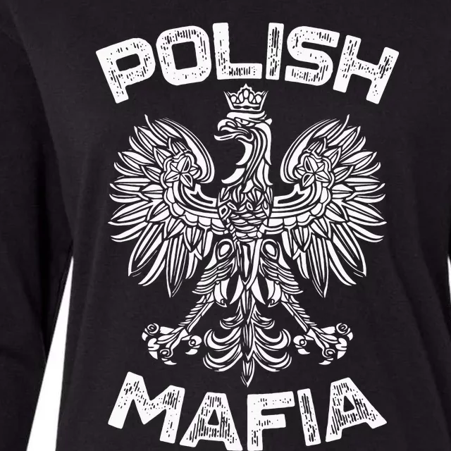 Polish Mafia Poland Polish Eagle Polska Dyngus Day Womens Cotton Relaxed Long Sleeve T-Shirt