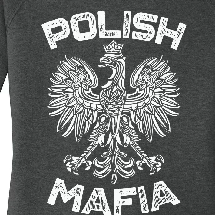 Polish Mafia Poland Polish Eagle Polska Dyngus Day Women's Perfect Tri Tunic Long Sleeve Shirt