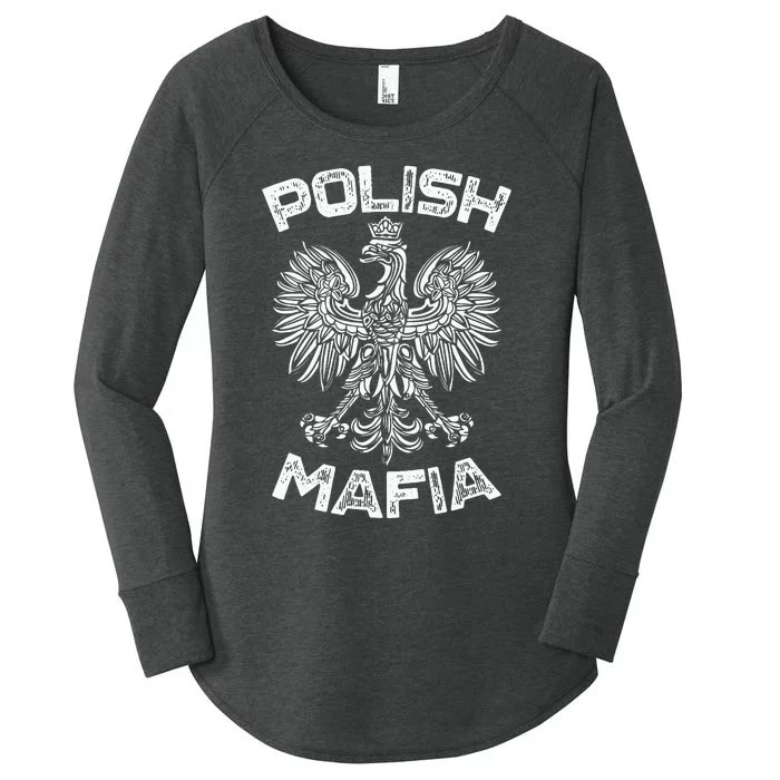 Polish Mafia Poland Polish Eagle Polska Dyngus Day Women's Perfect Tri Tunic Long Sleeve Shirt