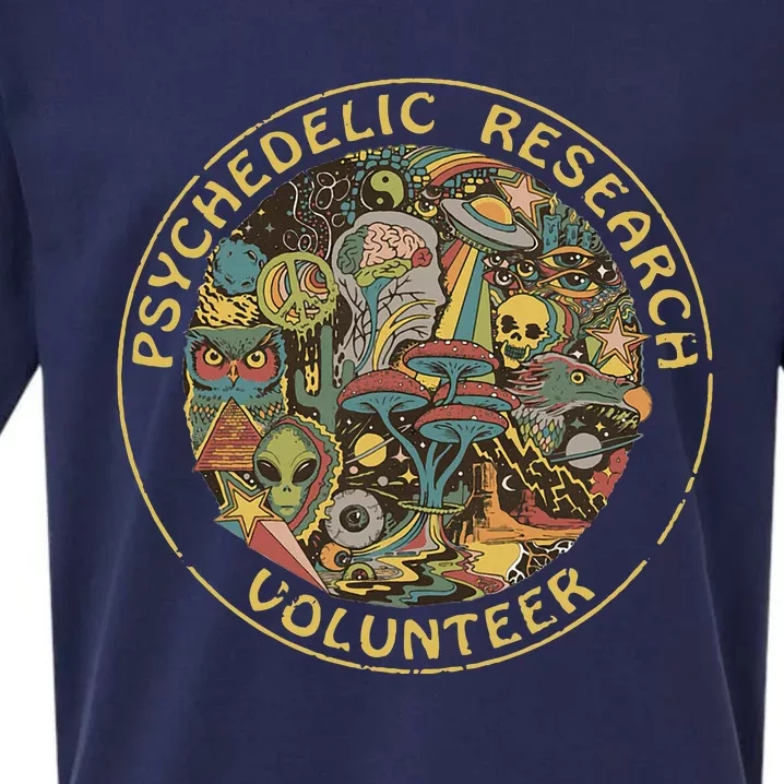 Psychedelic Mushroom Psychedelic Research Volunteer Sueded Cloud Jersey T-Shirt