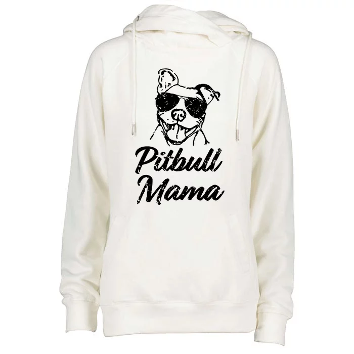 Pitbull Mom Womens Funnel Neck Pullover Hood