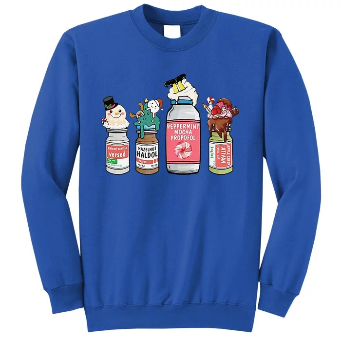 Peppermint Mocha Propofol  Cute Christmas Nurse Tall Sweatshirt