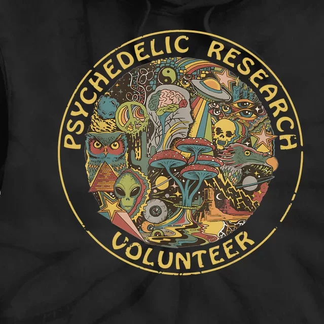 Psychedelic Mushroom Psychedelic Research Volunteer Tie Dye Hoodie