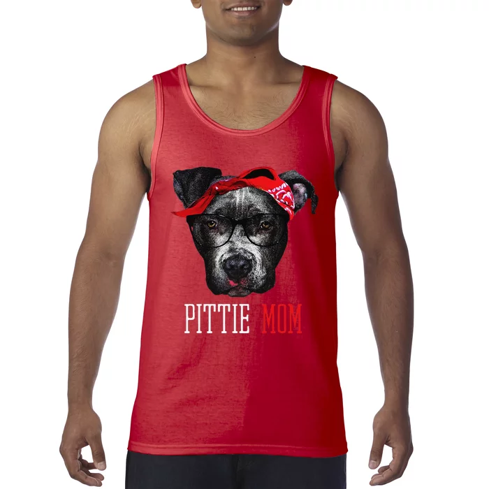 Pittie Mom Pitbull Dog Lovers Mothers Day Gift Tank Top