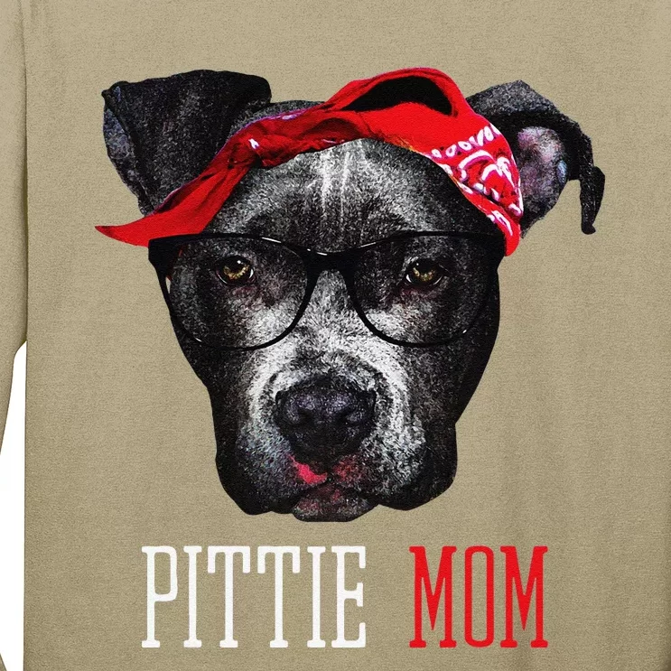 Pittie Mom Pitbull Dog Lovers Mothers Day Gift Long Sleeve Shirt