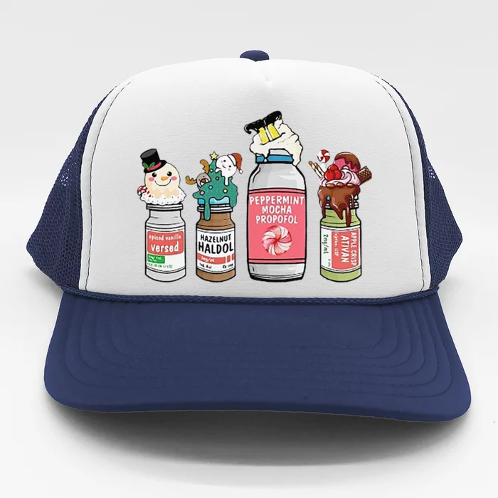 Peppermint Mocha Propofol  Cute Christmas Nurse Trucker Hat