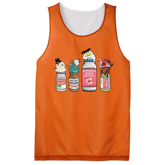 Peppermint Mocha Propofol  Cute Christmas Nurse Mesh Reversible Basketball Jersey Tank