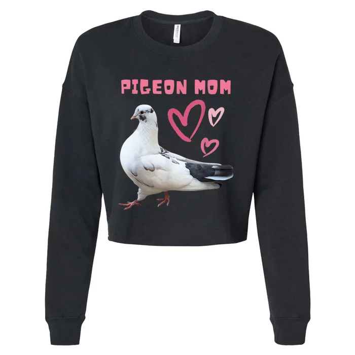 Pigeon Mom Cropped Pullover Crew