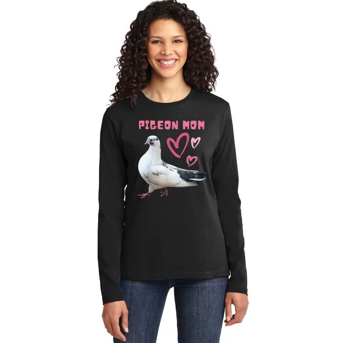 Pigeon Mom Ladies Long Sleeve Shirt