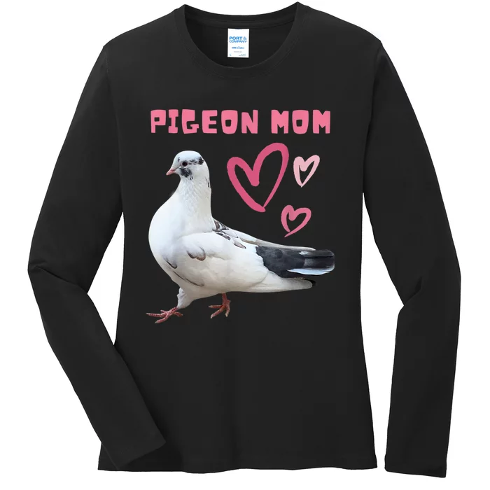 Pigeon Mom Ladies Long Sleeve Shirt