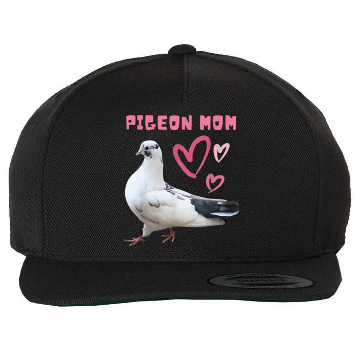 Pigeon Mom Wool Snapback Cap