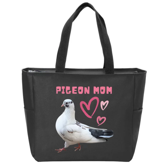 Pigeon Mom Zip Tote Bag