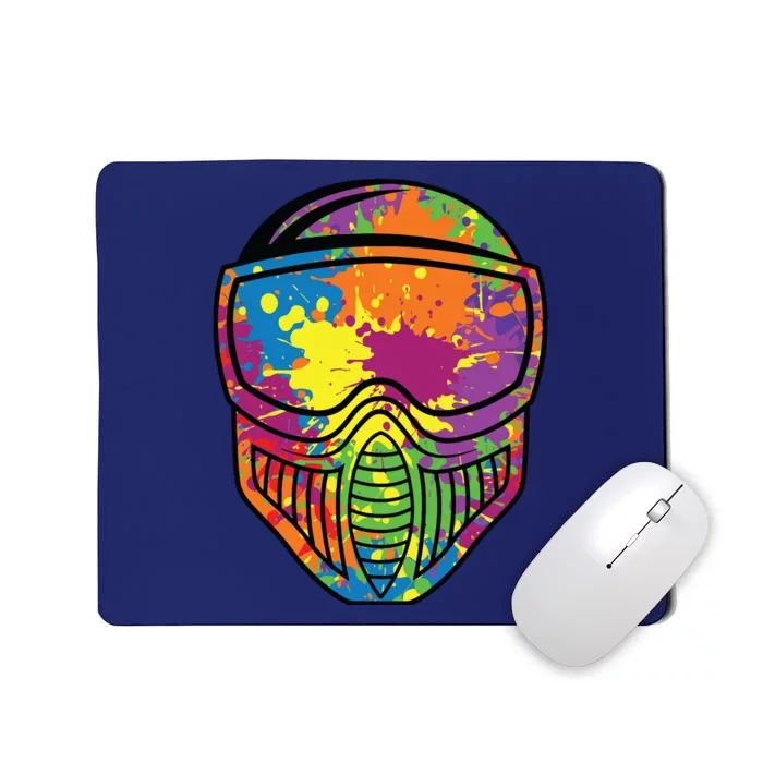 Paintball Mask Paint Shooting Paintballer Air Gun Mousepad