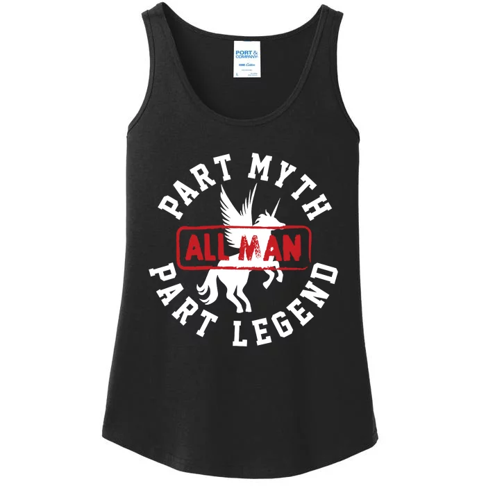 Part Myth Part Legend All Man Funny Ladies Essential Tank