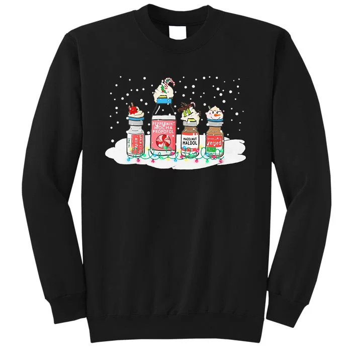 Peppermint Mocha Propofol Funny Nurse Xmas Holiday Tall Sweatshirt