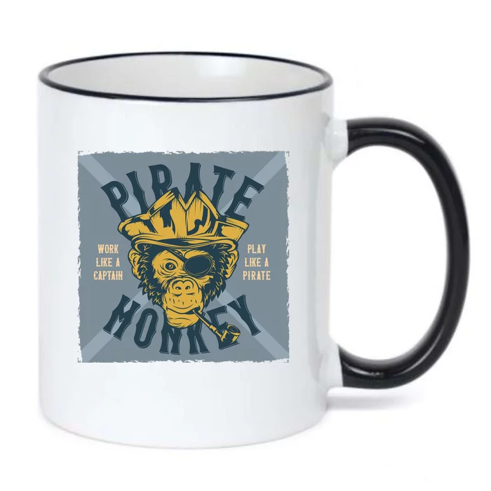 Pirate Monkey Black Color Changing Mug