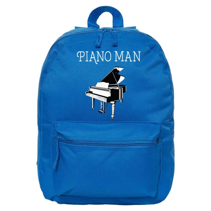 Piano Man Piano Player Pianist Classical Music Lover 16 in Basic Backpack