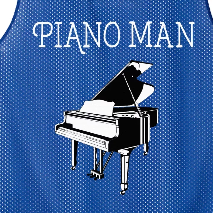 Piano Man Piano Player Pianist Classical Music Lover Mesh Reversible Basketball Jersey Tank