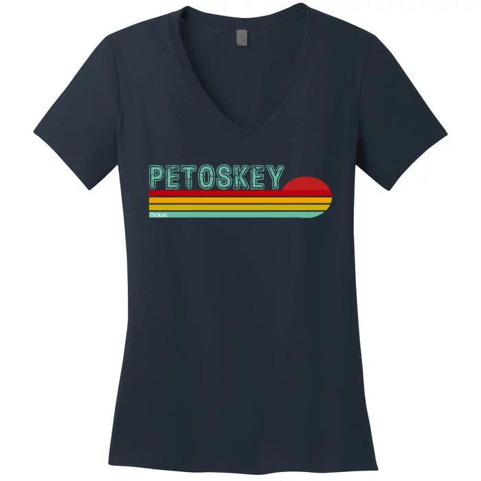 Petoskey Michigan Women's V-Neck T-Shirt