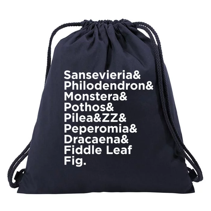 Philodendron Monstera Pilea Peperomia Pothos Houseplant Gift Drawstring Bag