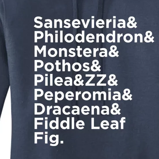 Philodendron Monstera Pilea Peperomia Pothos Houseplant Gift Women's Pullover Hoodie