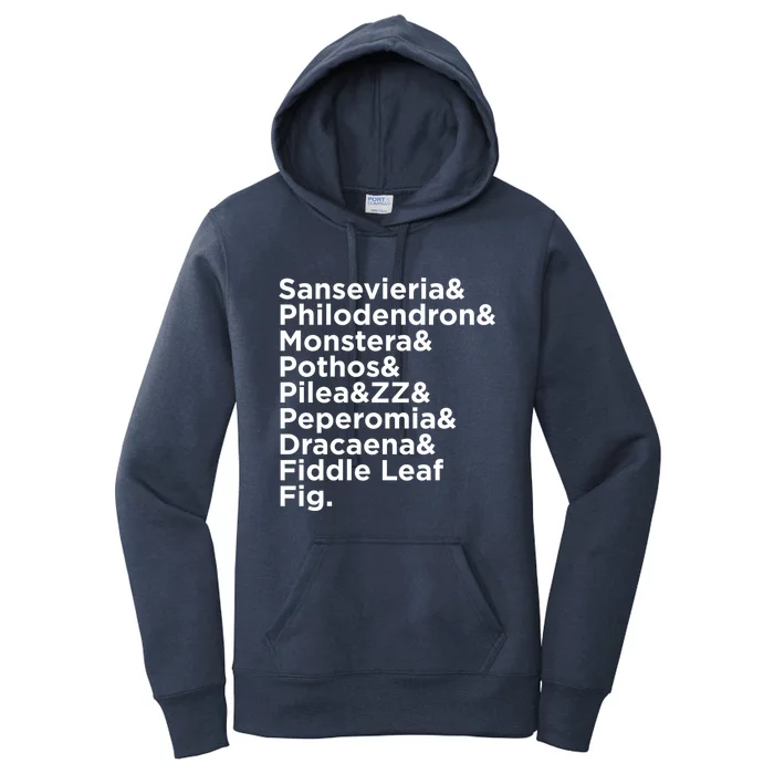 Philodendron Monstera Pilea Peperomia Pothos Houseplant Gift Women's Pullover Hoodie