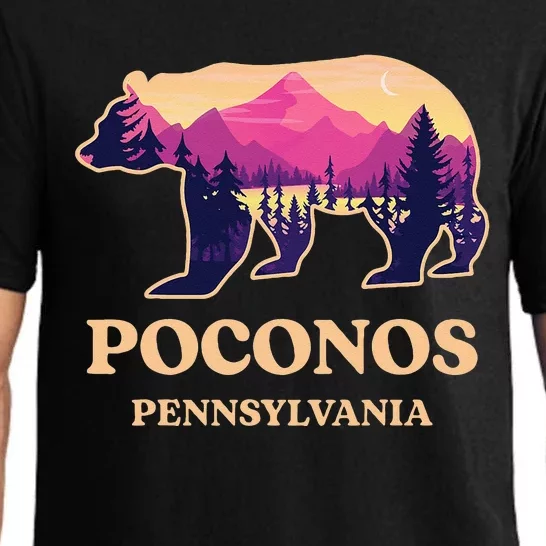 Poconos Mountains Pennsylvania Pa Bear Hiking Souvenirs Pajama Set