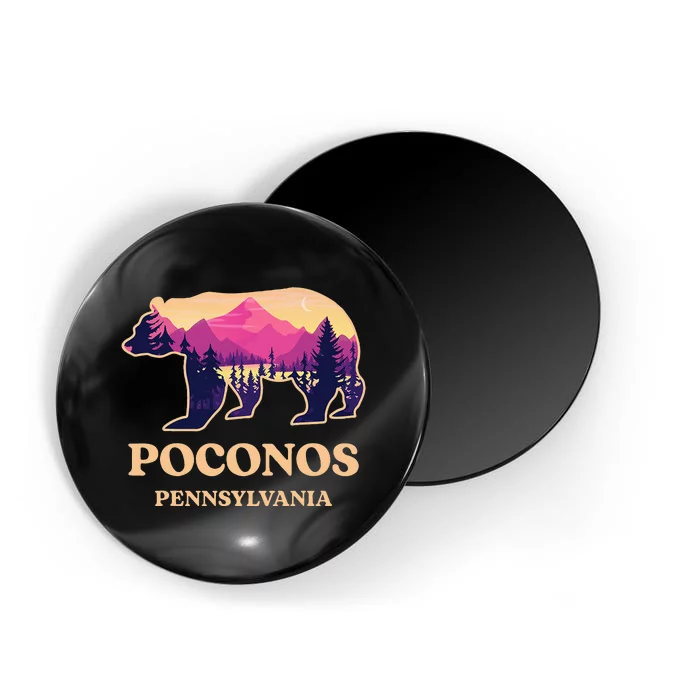 Poconos Mountains Pennsylvania Pa Bear Hiking Souvenirs Magnet