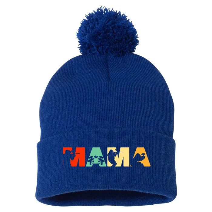 Paintball Mom Paintball Mama Funny Mother's Day Gift Pom Pom 12in Knit Beanie