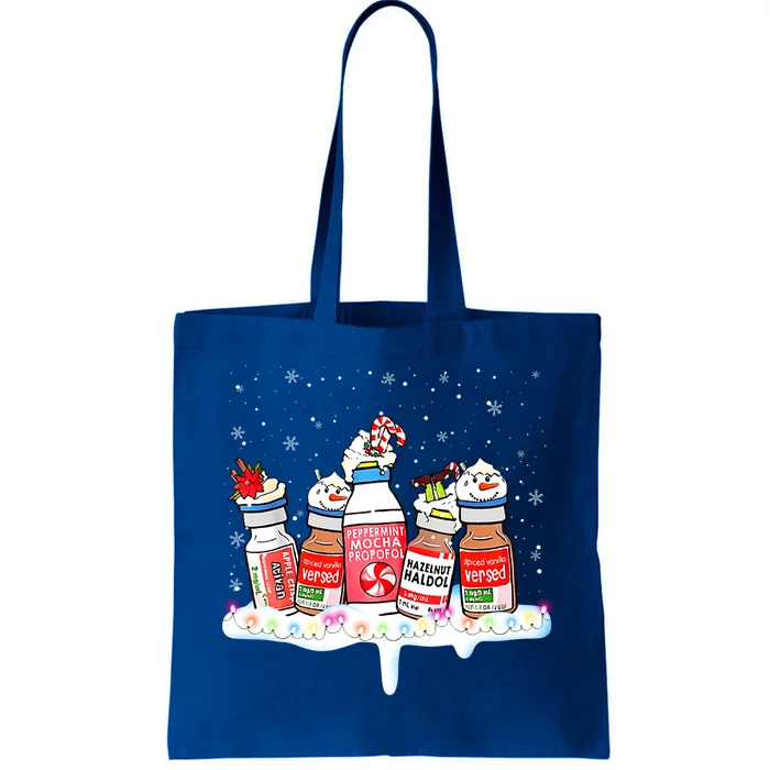 Peppermint Mocha Propofol Cute Christmas Nurse Er Ed Icu Meaningful Gift Tote Bag