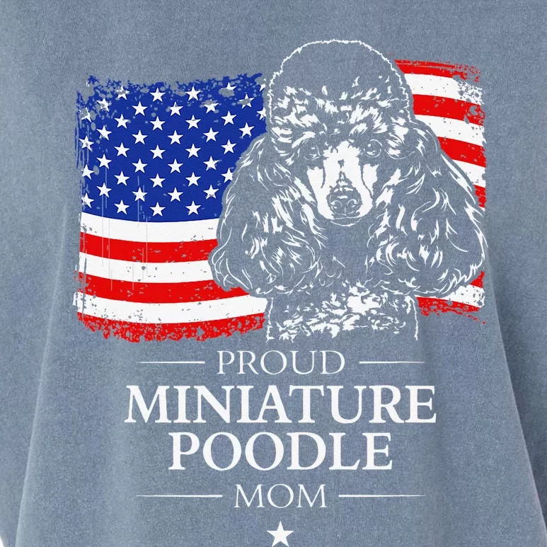 Proud Miniature Poodle Mom American Flag patriotic gift dog Garment-Dyed Women's Muscle Tee