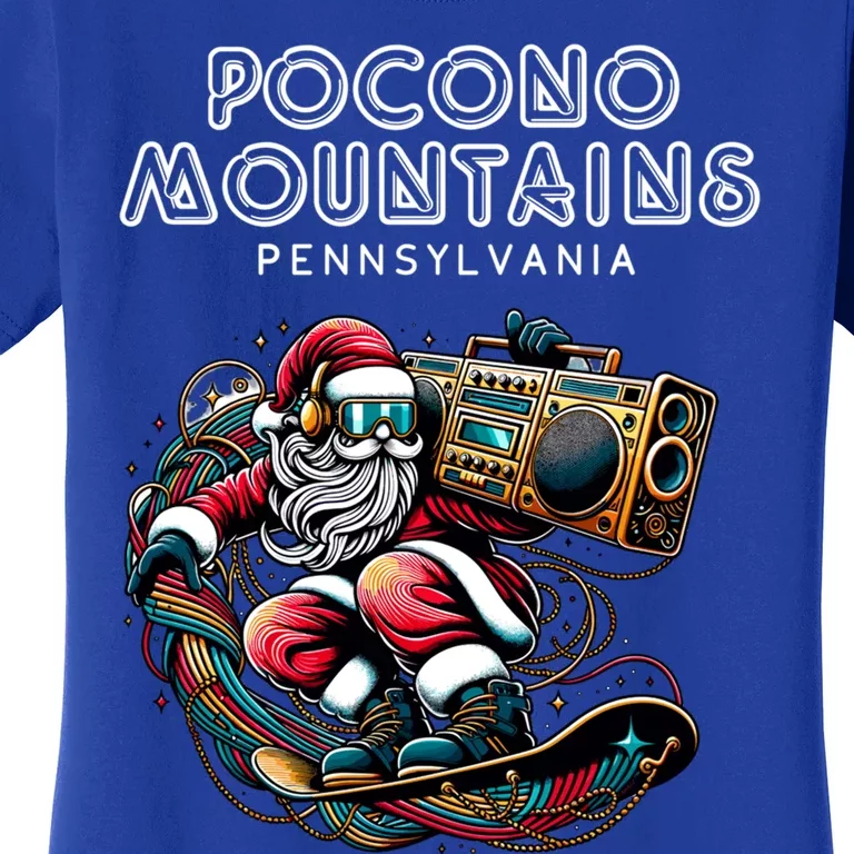 Pocono Mountains Pennsylvania Cool Snowboard Christmas Gift Women's T-Shirt