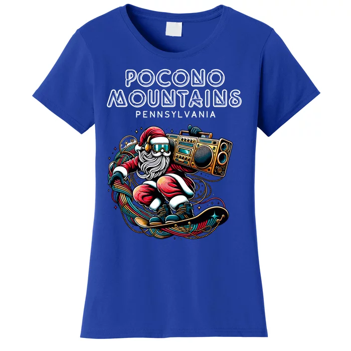 Pocono Mountains Pennsylvania Cool Snowboard Christmas Gift Women's T-Shirt