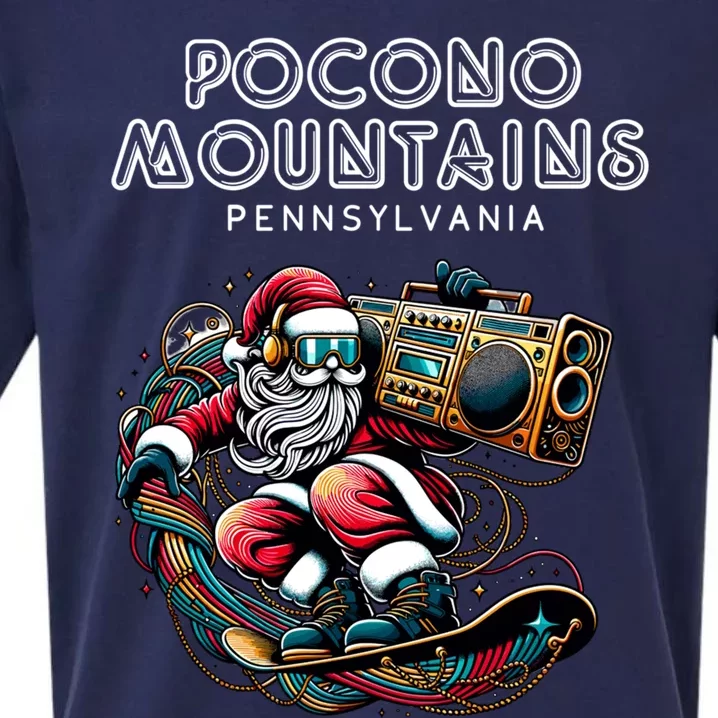 Pocono Mountains Pennsylvania Cool Snowboard Christmas Gift Sueded Cloud Jersey T-Shirt