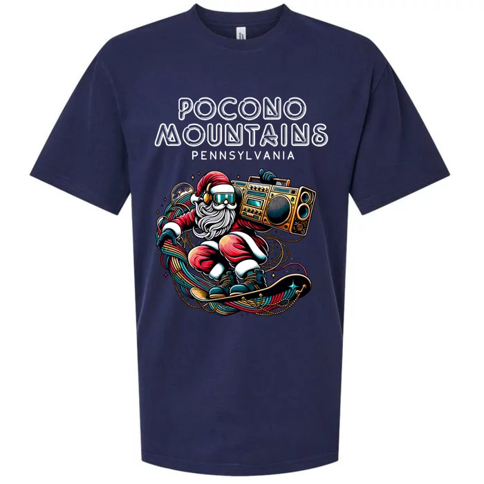 Pocono Mountains Pennsylvania Cool Snowboard Christmas Gift Sueded Cloud Jersey T-Shirt