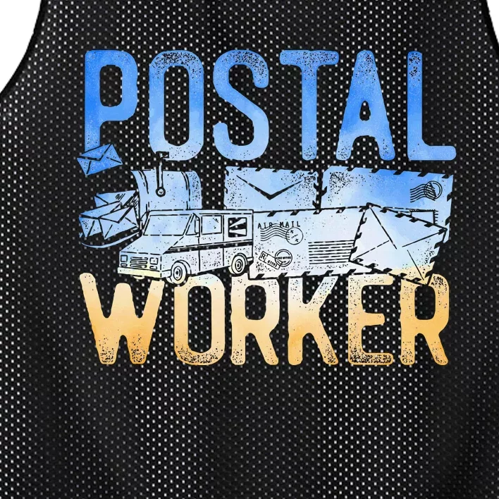 Postman Mailman Postal Worker Mesh Reversible Basketball Jersey Tank