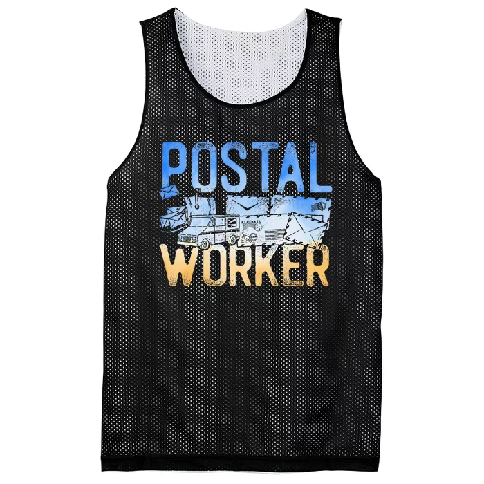 Postman Mailman Postal Worker Mesh Reversible Basketball Jersey Tank