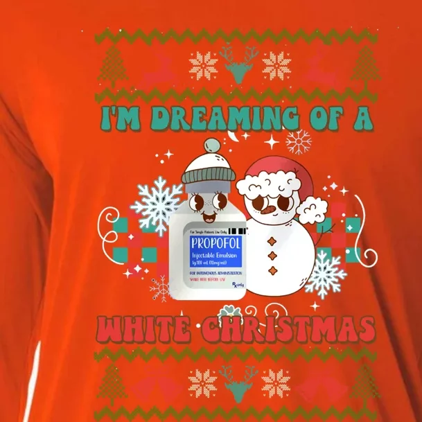 Peppermint Mocha Propofol IM Dreaming Of A White Christmas Cute Gift Cooling Performance Long Sleeve Crew