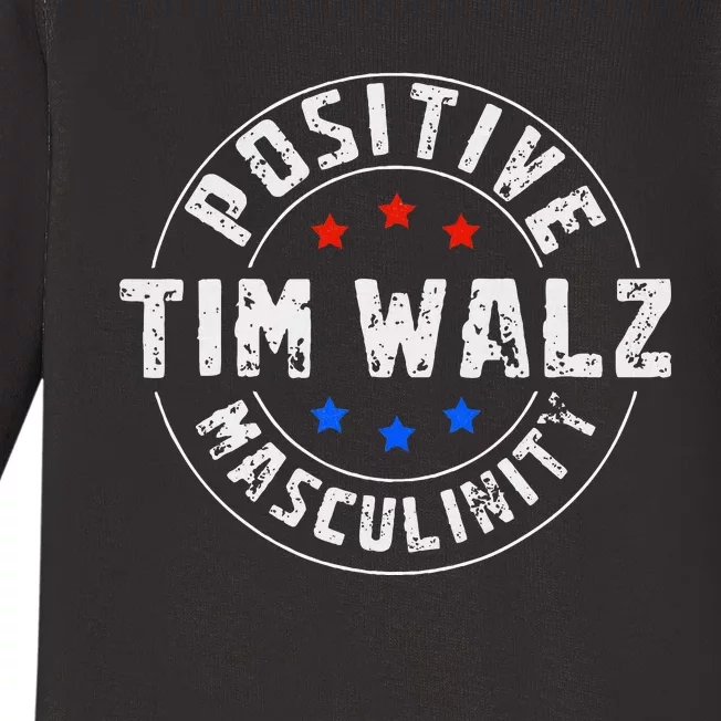 Positive Masculinity Pro Kamala Tim Walz 2024 Baby Long Sleeve Bodysuit