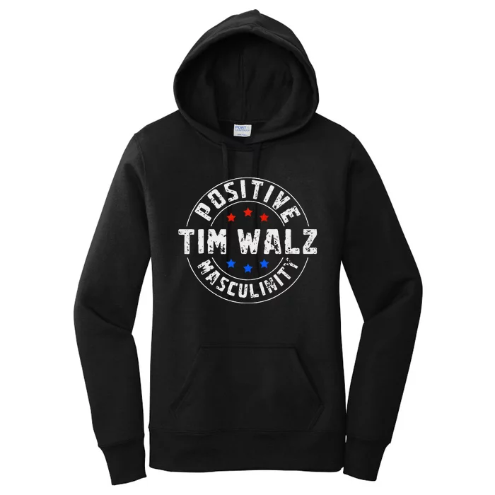 Positive Masculinity Pro Kamala Tim Walz 2024 Political Women's Pullover Hoodie