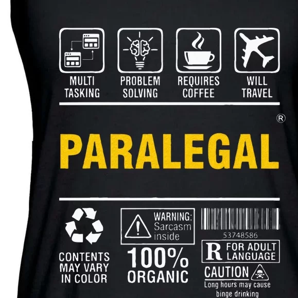 Paralegal Multitasking Problem Solving Coffee Lover Ladies Essential Flowy Tank