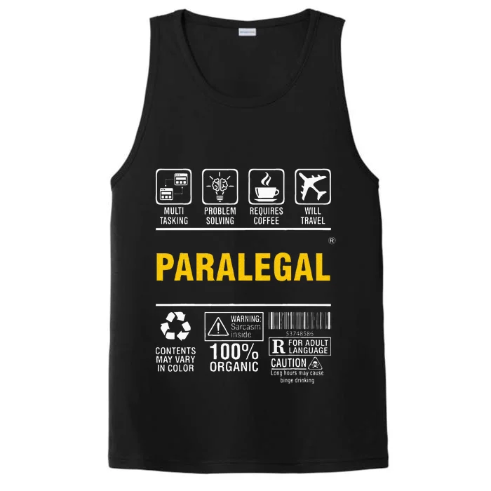 Paralegal Multitasking Problem Solving Coffee Lover Performance Tank