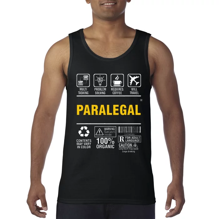 Paralegal Multitasking Problem Solving Coffee Lover Tank Top