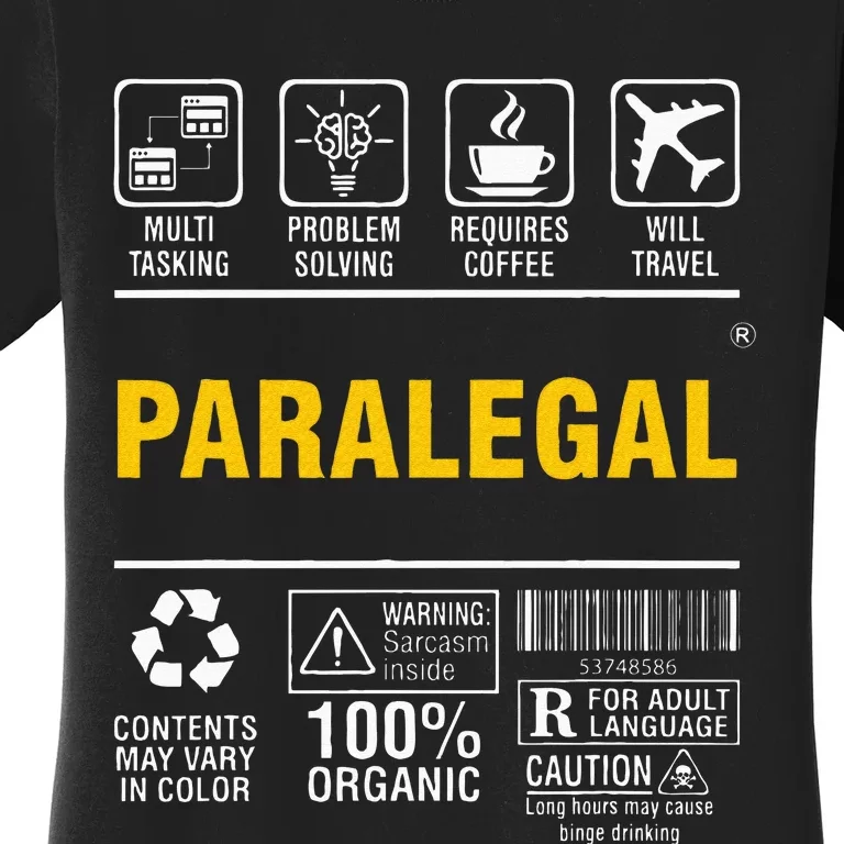 Paralegal Multitasking Problem Solving Coffee Lover Women's T-Shirt