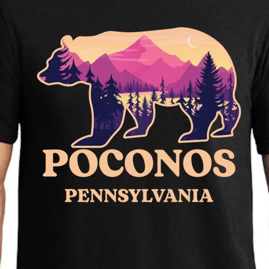 Poconos Mountains Pennsylvania Pa Bear Hiking Souvenirs Pajama Set