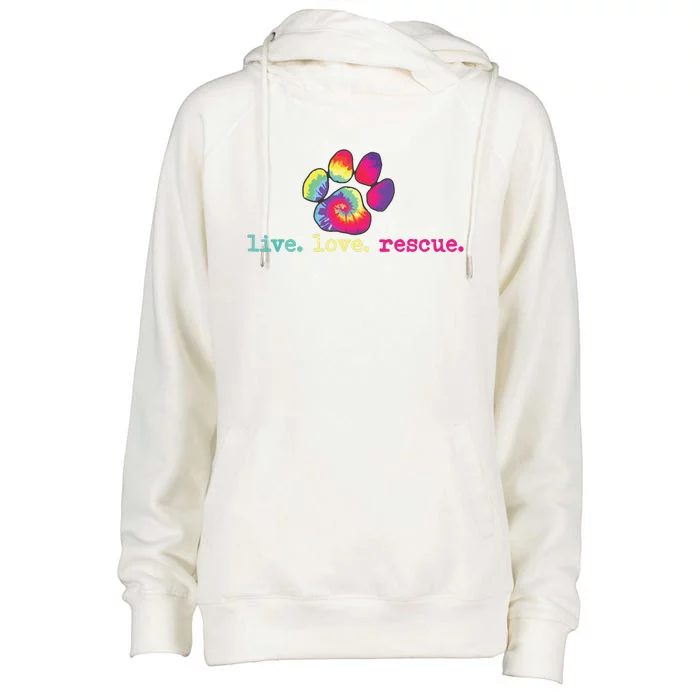 PitBull Mom Pitbull Mama Gift Live Love Rescue Lover Tie Dye Womens Funnel Neck Pullover Hood