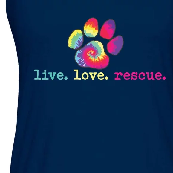 PitBull Mom Pitbull Mama Gift Live Love Rescue Lover Tie Dye Ladies Essential Flowy Tank