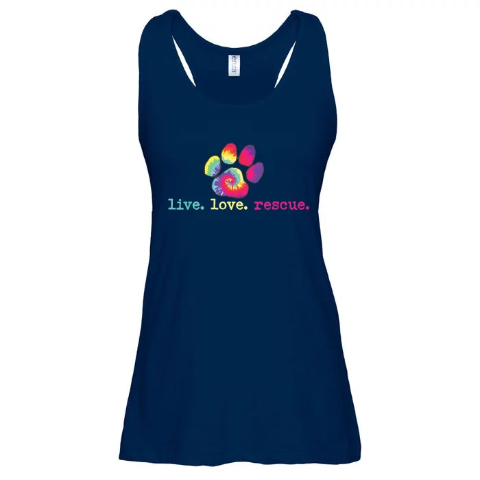 PitBull Mom Pitbull Mama Gift Live Love Rescue Lover Tie Dye Ladies Essential Flowy Tank